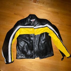 Leather motorcycle jacket